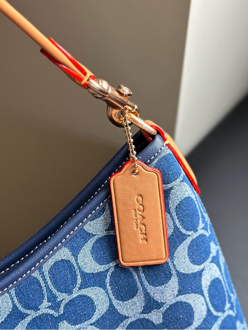 Coach Laurel Shoulder Bag In Signature Denim - Picture 9 of 9